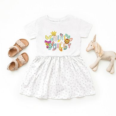 The Juniper Shop Mini Smiley Leaves Toddler Dress