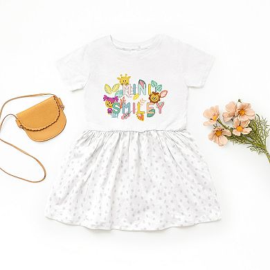 The Juniper Shop Mini Smiley Leaves Toddler Dress