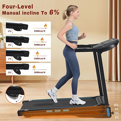 Merax 3.5HP Hydraulic System Auto Foldable Treadmill with Incline