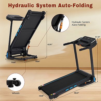 Merax 3.5HP Hydraulic System Auto Foldable Treadmill with Incline