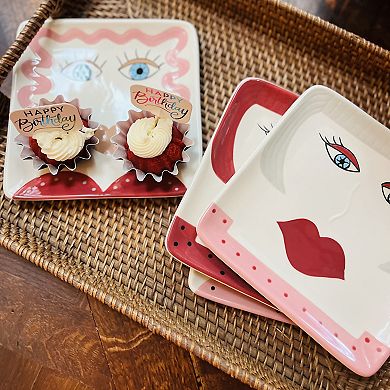 Hand-Painted Stoneware Plate Gift Set Sisters Collection by Personality Plates®