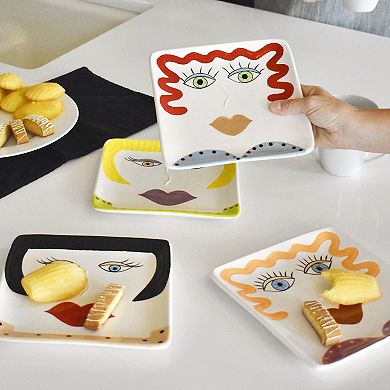 Hand-Painted Stoneware Plate Gift Set Sisters Collection by Personality Plates®