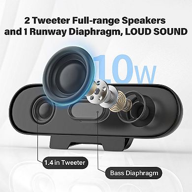 Computer Speakers Desktop Monitor With Clip Sound Laptop Loud