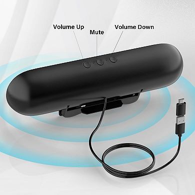 Computer Speakers Desktop Monitor With Clip Sound Laptop Loud