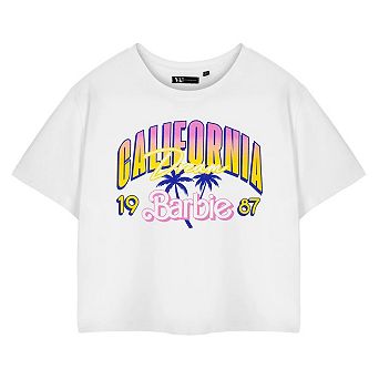 Barbie Womens/Ladies California Dream Short-Sleeved Crop T-Shirt