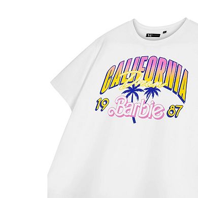 Barbie Womens/Ladies California Dream Short-Sleeved Crop T-Shirt