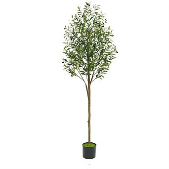 4.9ft/5.9ft Artificial Olive Tree Faux Potted with Adjustable Branches for Room or Office