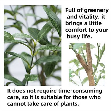 4.9ft/5.9ft Artificial Olive Tree Faux Potted with Adjustable Branches for Room or Office