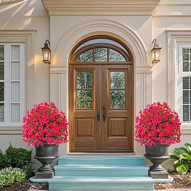 Artificial Violet Topiary Ball Trees with Ground Spike UV Resistant with Stake