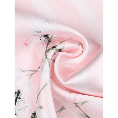 Women's Pajama Set Sleeveless Sleepwear Flower Print Lace Lingerie Camisole Shorts Set Nightwear