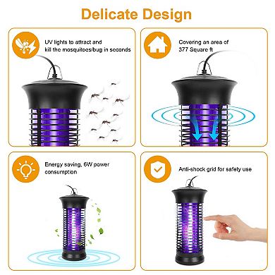 Electric Bug Zapper & Mosquito Killer with UV Light Odorless, Quiet Insect Trap