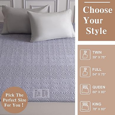 Heated Mattress Pad - 5 Heat Settings, 10H Timer, 18" Deep Pocket Electric Topper