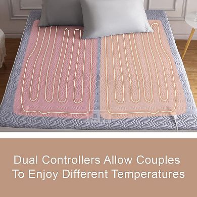 Heated Mattress Pad - 5 Heat Settings, 10H Timer, 18" Deep Pocket Electric Topper