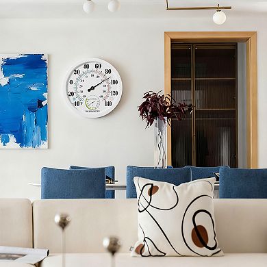 Clockswise 10" Outdoor Indoor Wall Thermometer and Hygrometer Combo Temperature & Humidity Gauge