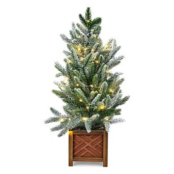 24 Inch Prelit Artificial Mini Christmas Tree