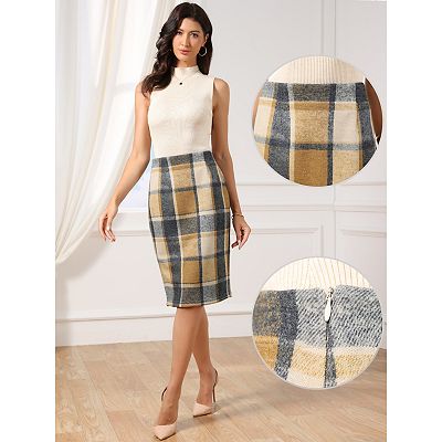 Women's Plus Size Mini Plaid Skirt - Red & Black|Moon Wood