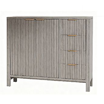 Fluted Sideboard with 2 Doors & 3 Drawers, Adjustable Shelf for Dining/Living Room