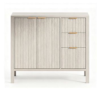 Fluted Sideboard with 2 Doors & 3 Drawers, Adjustable Shelf for Dining/Living Room