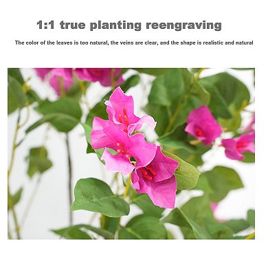 150cm Artificial Bougainvillea Tree Faux Plant for Porch Indoor or Office Decor