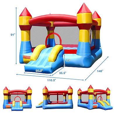 Costway Kid Inflatable Bounce House Castle Moonwalk Playhouse Jumper Slide