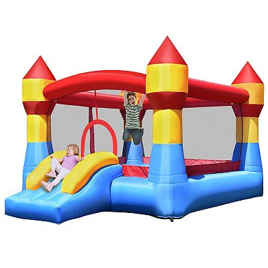 Costway Kid Inflatable Bounce House Castle Moonwalk Playhouse Jumper Slide