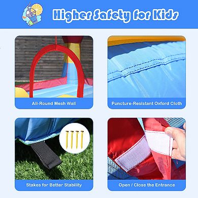 Costway Kid Inflatable Bounce House Castle Moonwalk Playhouse Jumper Slide