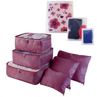 Travel Packing Cubes 9 pc Water-Resistant Clothes Organizer Bags for Luggage