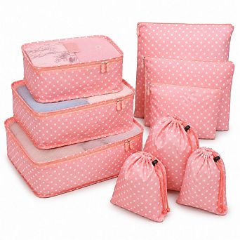 Travel Packing Cubes 9 pc Water-Resistant Clothes Organizer Bags for Luggage