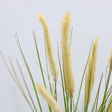 2PCS 4FT Artificial Grass Plants Tall Faux Indoor Outdoor Plant with Pot