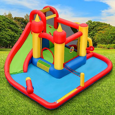 Costway Inflatable Water Slide Jumping Bounce House Bouncy Splash Pool