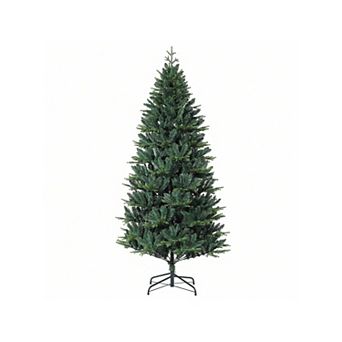 Small Christmas Tree with Base 7-Fork Spruce Tips Artificial Spruce
