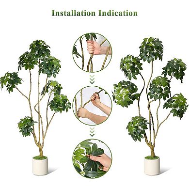 6FT Fake Plant Indoor Tall Decorative Faux Tree for Home or Office