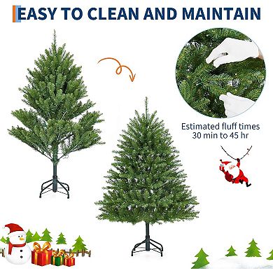 7.5FT PVC Christmas Tree Dual-Color LEDs Easy Setup Indoor Outdoor