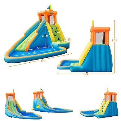 Costway Kids Bounce House Castle Splash Water Pool Without Blower
