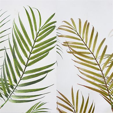 Artificial Palm Tree Decorative in Pot with Natural Trunks Real Touch Leaves