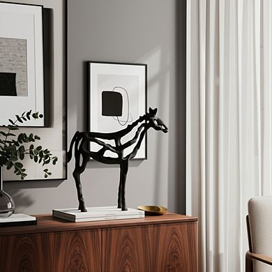 Modern Metal Aluminum Giraffe - Animal Accent Statue for Home or Office Decor