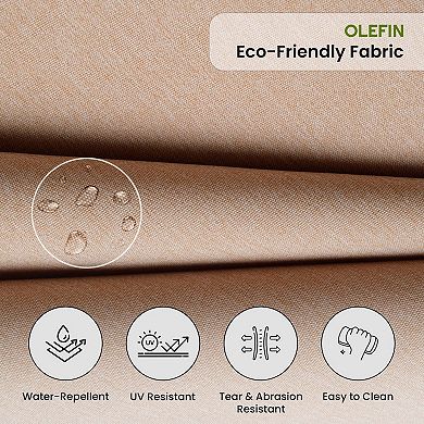 Covers&All Outdoor Seat / Back Cushion with Highly Durable Olefin Fabric