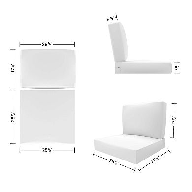 Covers&All Outdoor Seat/Back Cushions, Durable Cover Rite Fabric