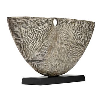 Modern Aluminum Metal Sculpture with Textured Design and Abstract Aesthetic Decor