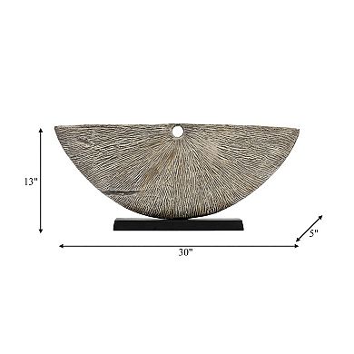 Modern Aluminum Metal Sculpture with Textured Design and Abstract Aesthetic Decor