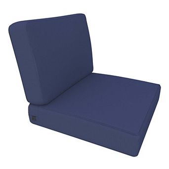 Covers&All 25"x 25.5" Outdoor Deep Seat Cushion, Set of 1 Seat & Back Cushion with Piped Edges