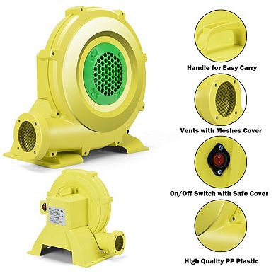 Costway Air Blower Pump Fan 950 Watt 1.25HP For Inflatable Bounce House Bouncy Castle