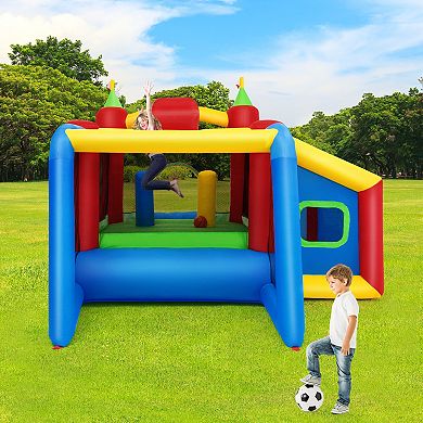 Costway 6-in-1 Inflatable Bounce House Blow up Castle Toddler Kids Indoor Outdoor without Blower