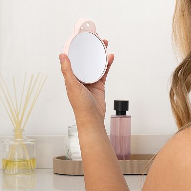 LED Lighted Compact Mirrors with Magnification 10X and Retractable Suction Cups