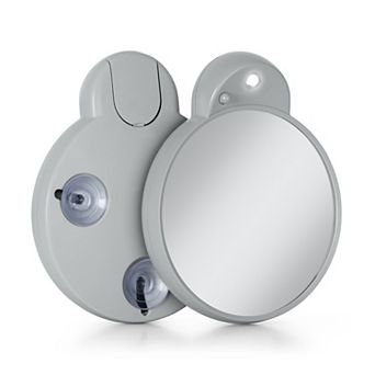 LED Lighted Compact Mirrors with Magnification 10X and Retractable Suction Cups