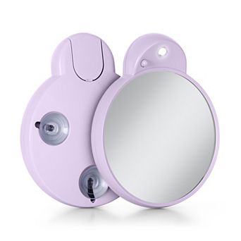 LED Lighted Compact Mirrors with Magnification 10X and Retractable Suction Cups