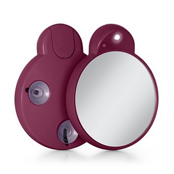 LED Lighted Compact Mirrors with Magnification 10X and Retractable Suction Cups