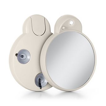 LED Lighted Compact Mirrors with Magnification 10X and Retractable Suction Cups