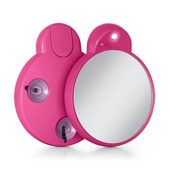 LED Lighted Compact Mirrors with Magnification 10X and Retractable Suction Cups