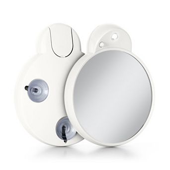 LED Lighted Compact Mirrors with Magnification 10X and Retractable Suction Cups